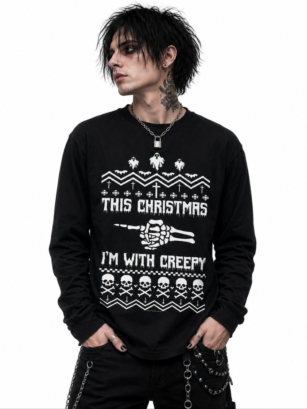 Too Fast This Christmas I'm With Creepy Sweatshirt